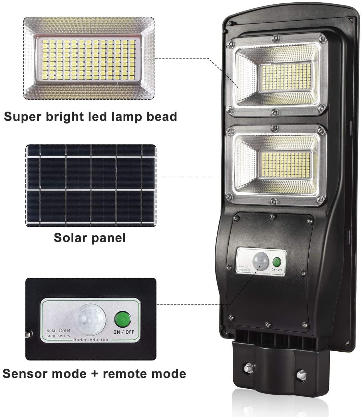 Solar Street Light 40 Watt LED Chip Owl Series Motion Sensor